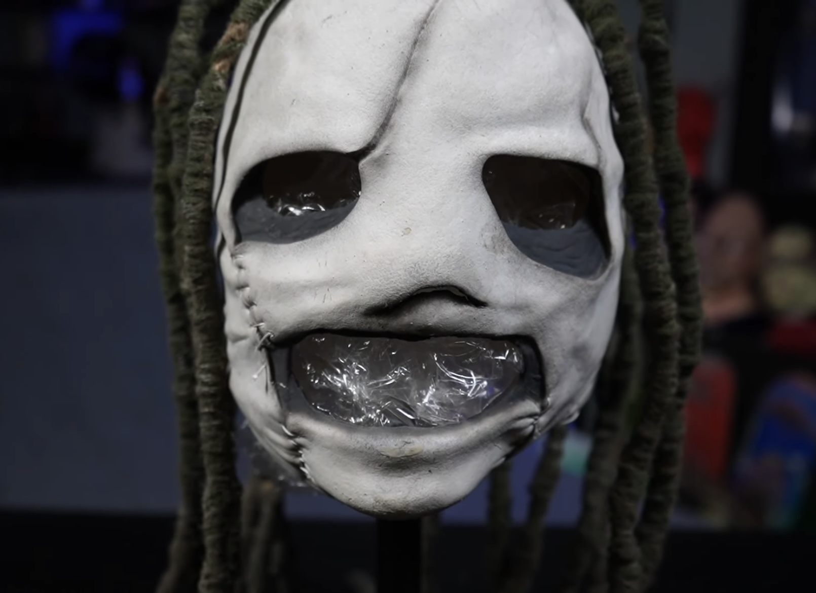 Iowa replica mask displayed in the FazeFX studio