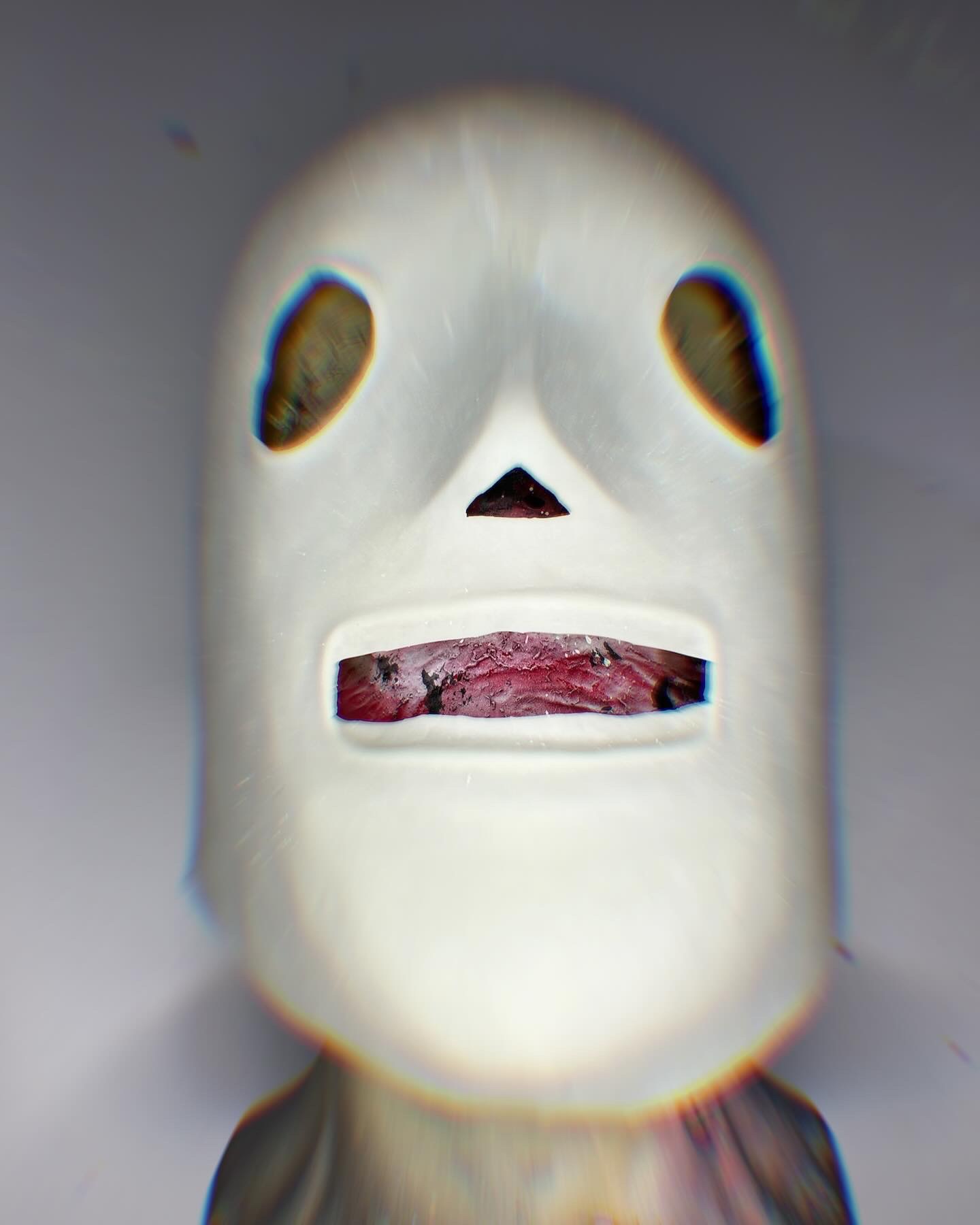 Blank Tyco-style dummy mask, close front view
